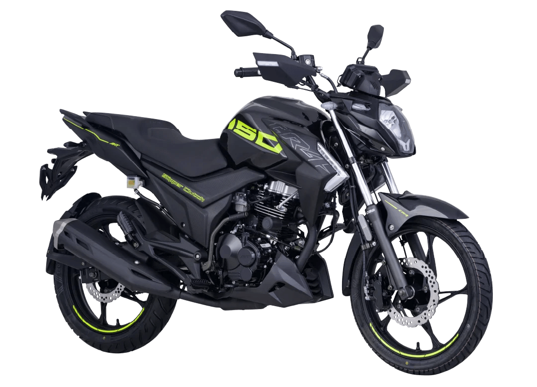 Moto color Negro Brillante - vista 360